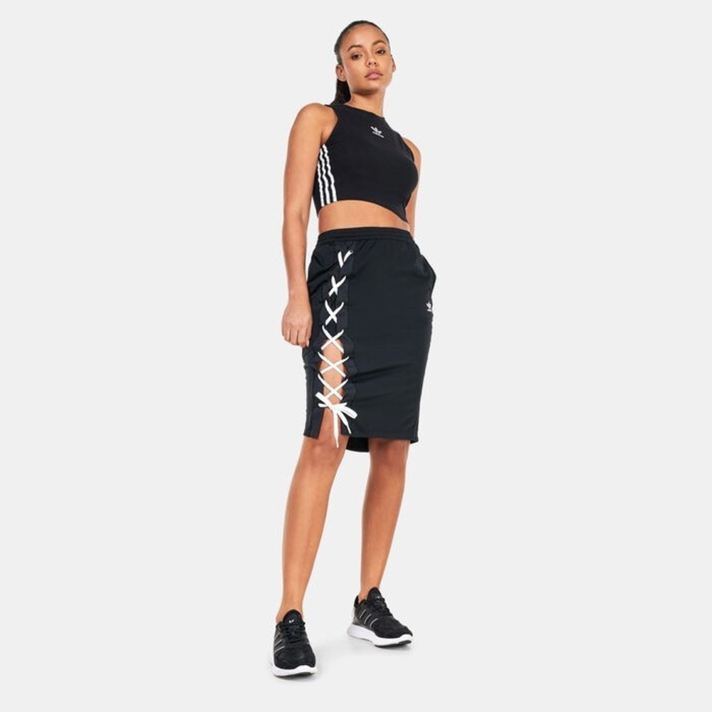 Adidas Originals Women's XS Always Original Black and White Lace Up Skirt